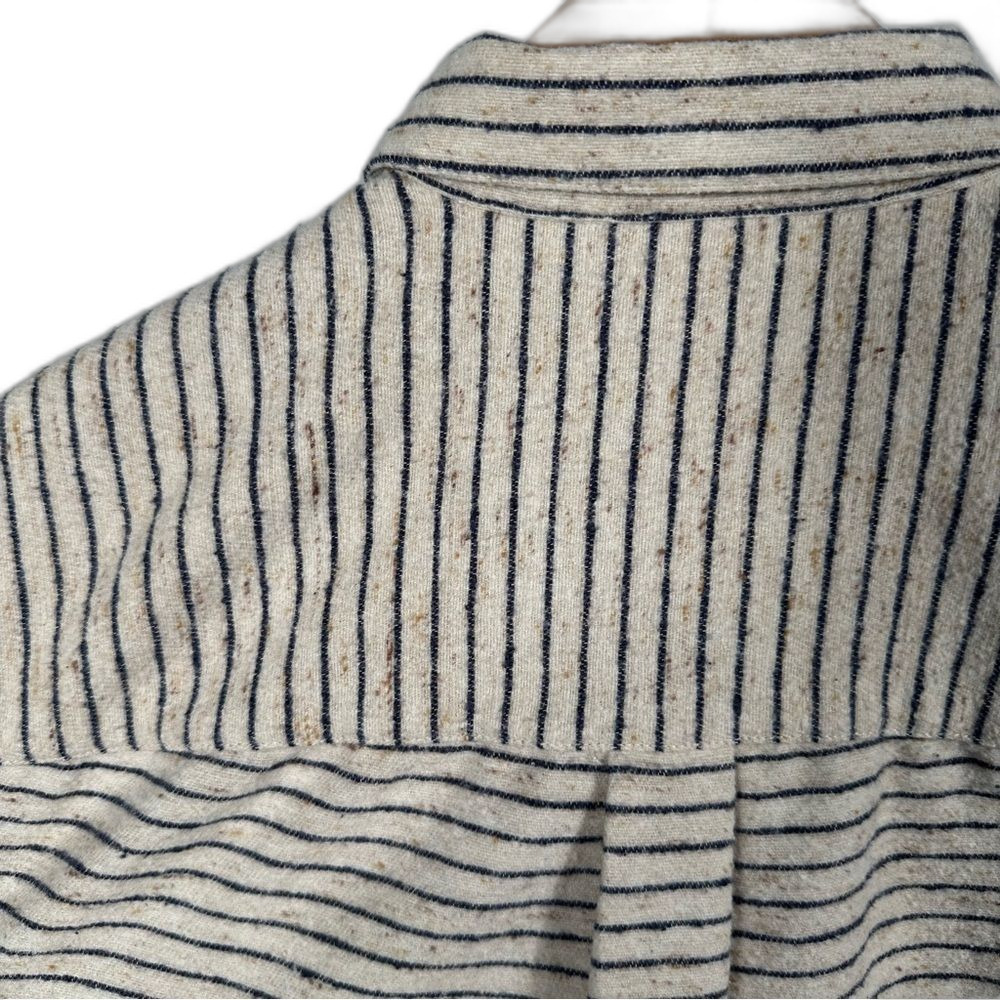Madewell Stripe Flannel Button-Down Sunday Shirt Size Small Minimalist Winter - Picture 13 of 14